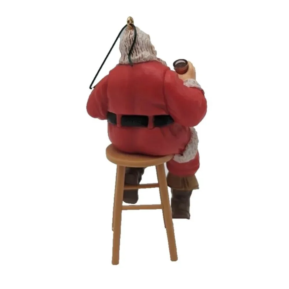 2 Coca Cola Ornament Santa Claus‎  1990